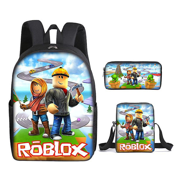 Roblox Ryggsekk, Barneskoleveske Roblox Skoleveske 3D Tegneserie Barneskoleveske Student Ryggsekk Mote Anime Skoleveske Barnegave