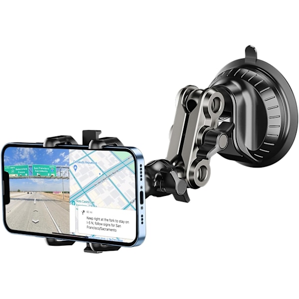 360° roterbar biltelefonholder - universell dashbord- og vindusfestebrakett, anti-rist design, for å sikre sikker kjøring.
