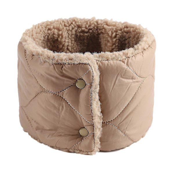 Dunhalsduk för Höst Vinter Varm och Plysch Knäppningstyp Halsduk Sport Skidåkning Solid Färg Ullstickad Halsduk Unisex Purple