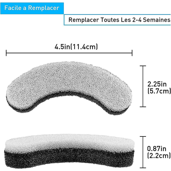 6 stk. Katte Vannfontene Filter, Wf050tp, Wf100 Transparent Drikkevannskran med Super Stille Pumpe, Vanndispenser med Filter, Filtererstatning