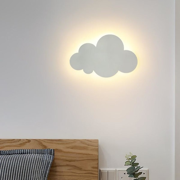 Væglampe Shape Of The Cloud Væglamper Indendørs Moderne Led Vægbelysning Vægspotlight Børneværelse Lys Lampeskærm lavet af akryl med indbygget L