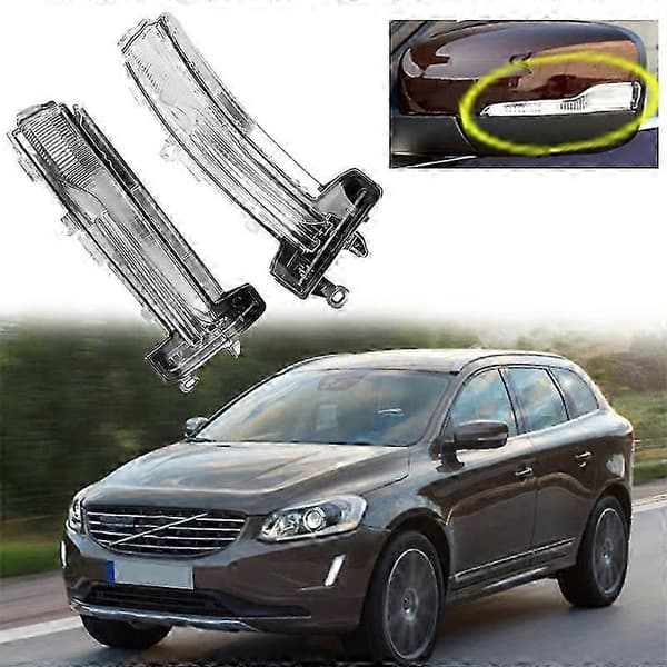 Bakspejl Blinklys til Volvo XC60 2013-2017 LED Indikator Blinker Repeater Signal La