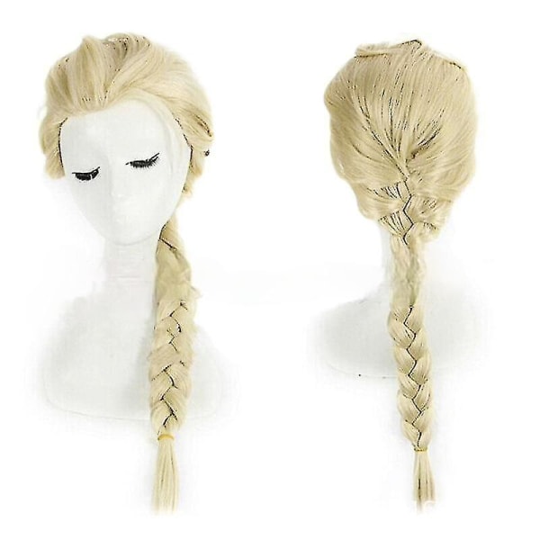 Kvinnor Peruk Frozen Princess Elsa Same Braid Cover W163