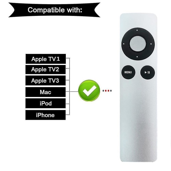 Tv Ersättningsfjärrkontroll för Apple Tv 1/2/3 Generation Mac Ipod Iphone