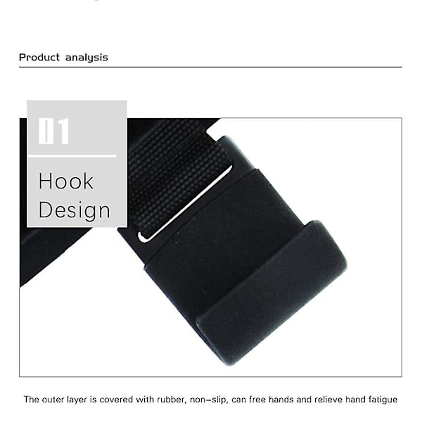 Nya Viktlyftningskrokgrepp med handledsstöd Hand-bar Handledsstöd Gym Fitness Hook Viktband P