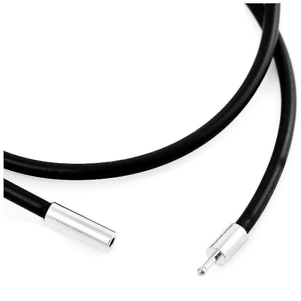 2stk 2mm Bredde Skin Reb Halskæde Legering Kæde Halskæde Sort Sølv Farve Mand Længde 51cm
