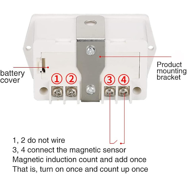 Digital Tæller Elektronisk Klikkertæller Magnetisk Høj Sensitiv Rækkenummer Xj-5j Klikkertæller Hvid Industriel Kontrol Switchhvid1stk)