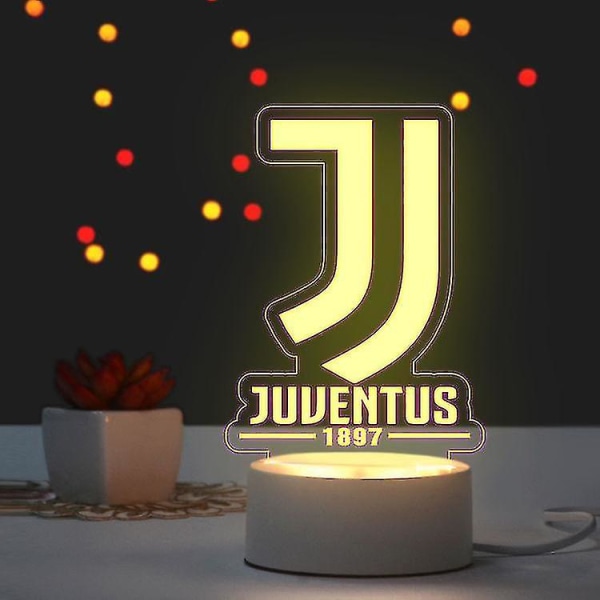 Juventus Football Night Light Luova fanikoristelu Football Clubin ympärillä oleva koriste syntymäpäivälahja