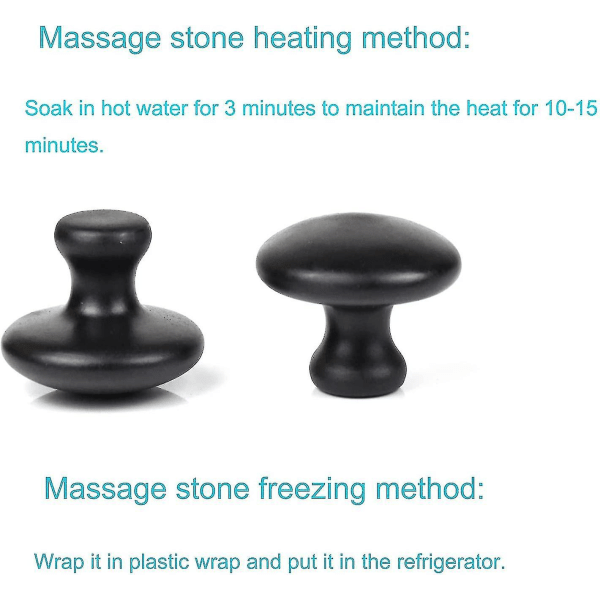 2 st Svampformade massagestenar Varmare Naturlig Lava Basalt Hot Rock Guasha Verktyg För Ansiktskropp