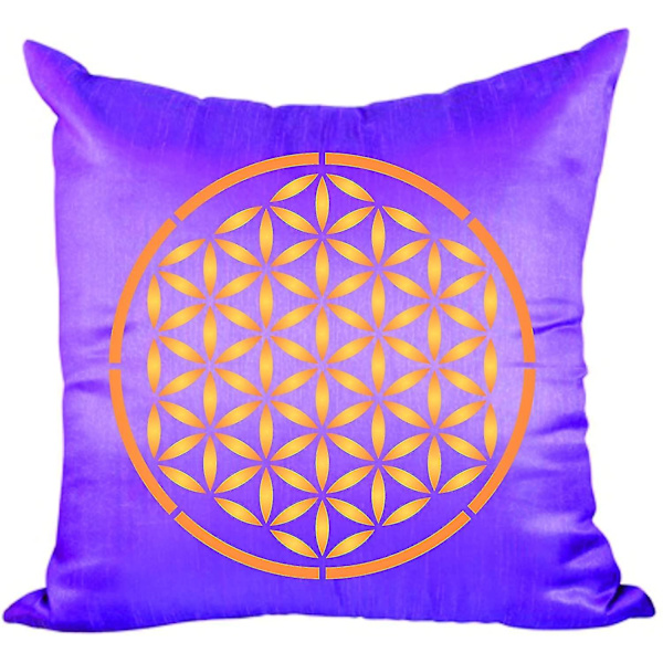 Elämän Kukka -sapluuna - 13 x 13 cm (l) Uudelleenkäytettävä pyhän geometrian mandala-seinäsapluuna