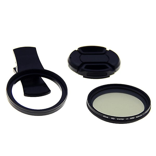 Telefon Kameralinse, 52 mm Clip-on ND 2-400 Mobiltelefonlinse Justerbart Densitet Filter Med Telefon Clip