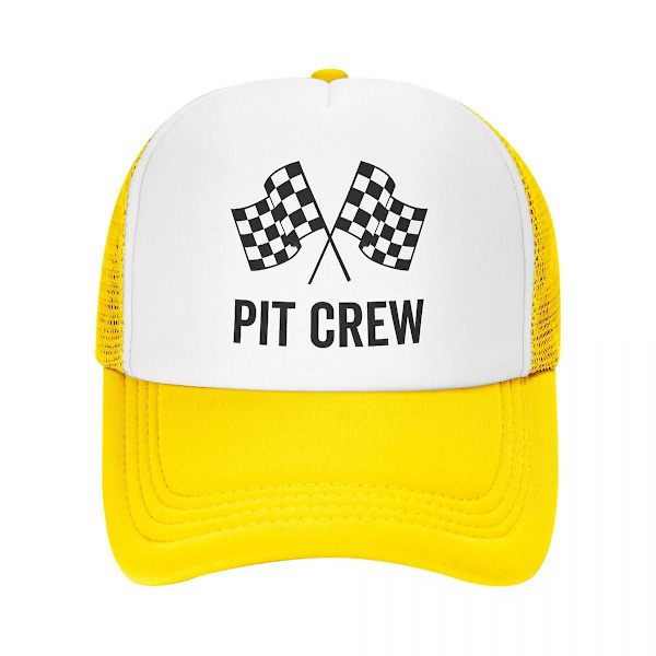 Trendig keps med schackrutig flagga för racingteam, justerbar basebollkeps för män och kvinnor, sportig trucker-keps Camouflage Trucker Hat