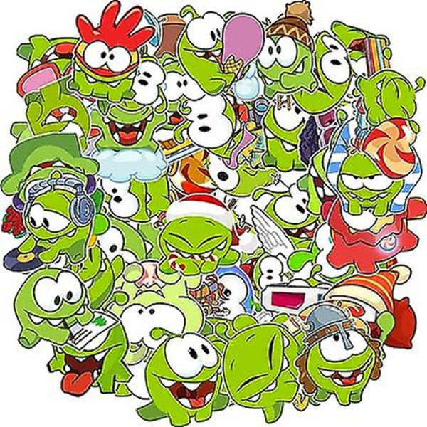 50 stk Søte Tegneserie Spillfigurer (om Nom) Vinyl Vanntette Klistremerker For Laptop Hydroflasker Datamaskin Bagasje Vannflaske Telefon Bil Kopp Nettbrett Dekal