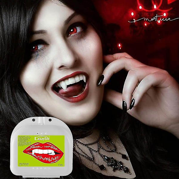 Sisäänvedettävät vampyyrin hampaat Cosplay-kulmahampaat Halloween-hammasproteesit Piilolaite Vampyyrin hammas lapsille ja aikuisille vampyyriksi