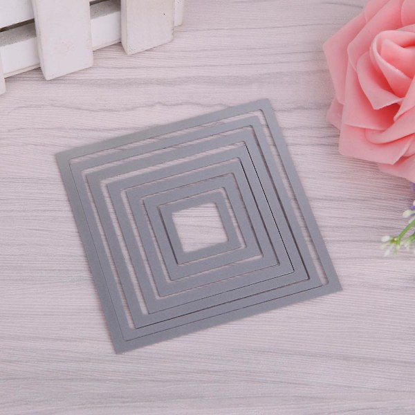 Firkanter Skjæring Dies Stencil Scrapbook Tool Album Papir Card Pregedekor