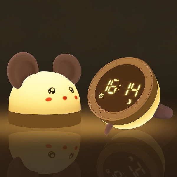 Väckarklocka Barn Digital, Barn Väckarklocka Med Nattlampa Snooze Timer Funktion Söt Väckningslampa Väckarklocka För Barn Sovrum Pojkar Flickor Vuxna
