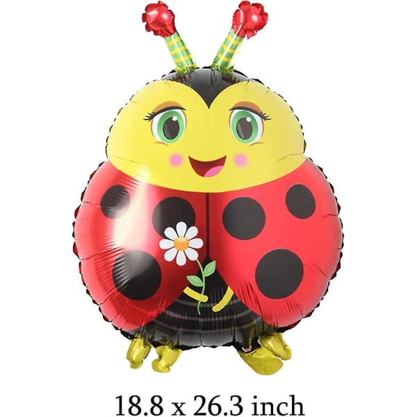 5 stk Ladybug Ballonger Dyre Insekt Folie Ballonger For Bursdag Baby Shower Ladybug tema Festdekorasjoner rekvisita