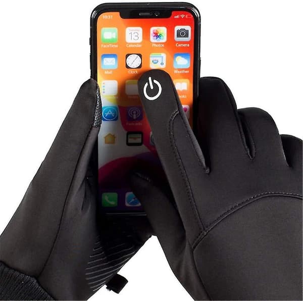 Unisex Cykelhandsker Vandtætte, Løbehandsker Vindtætte Touchscreen, Vinter