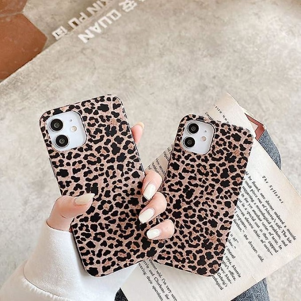 Leopard Cheetah Print phone case för Iphone 12 och 12 Pro Girly Design Mjukt flexibelt skyddande lyxigt gummigel cover (iphone 12/12 Pro)