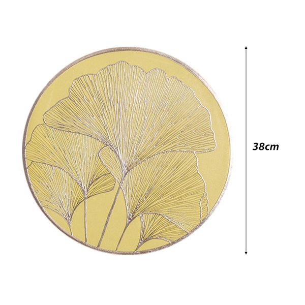 Pöytätabletti Hieno Pyöreä Tabletti Lämmönkestävä Uudelleenkäytettävä Pöytämatto Juhlapyhien Koristeluun Silver