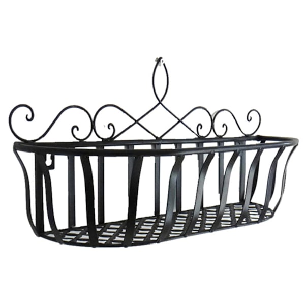 Hengende planterstativ Metalltrådrekkverk Blomsterpotter Holder Stand Dekorativ kunst Veggmontert planter Kurv for hjemmebar