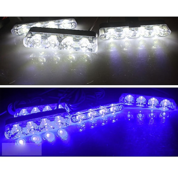 Bil Frontgrill Nødlys LED Blinkende Lampe 3 Moduser For Politi A