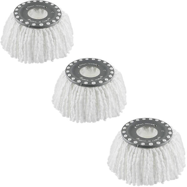 3-pack Premium Ersättningsmopphuvuden Refill För 360 Roterande Rund Spin Magic Mopp