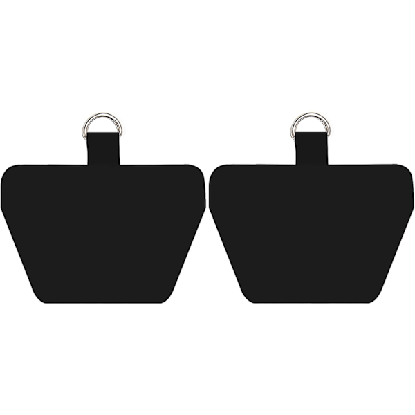2 självhäftande lappar, mobiltelefonhalsband, svart
