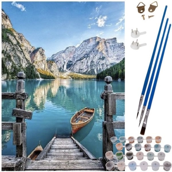 Paint by Numbers Kit - 40x50cm - Boat Dock 740