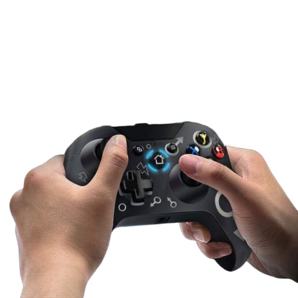 Trådløs Xbox One-controller, Xbox-controller med 2,4 GHz trådløs adapter, Xbox One X/Xbox One S/PS3 og PC (sort)（PA）