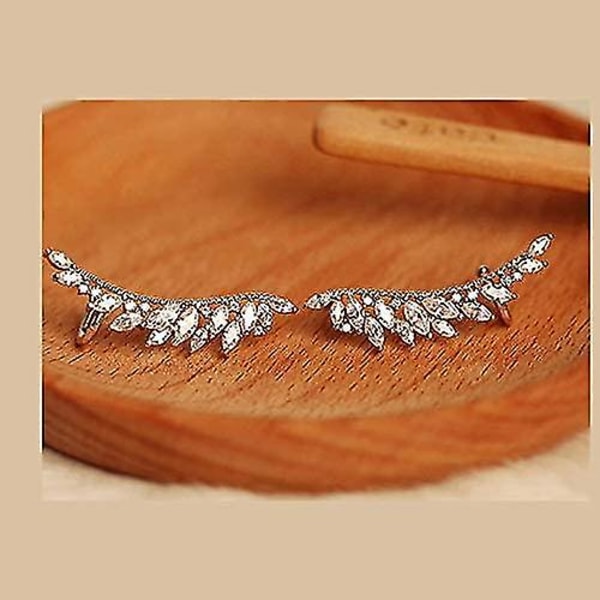 Heytea örhänge för kvinnor och flickor, 925 sterling silver örhänge, ängelvingar örhänge, silver ängelvingar silver -