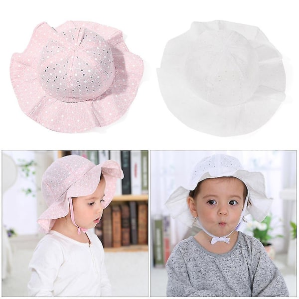 Sommer Forår Baby Bucket Hat Princess Uv Protection Beach Cap Portable Outdoor