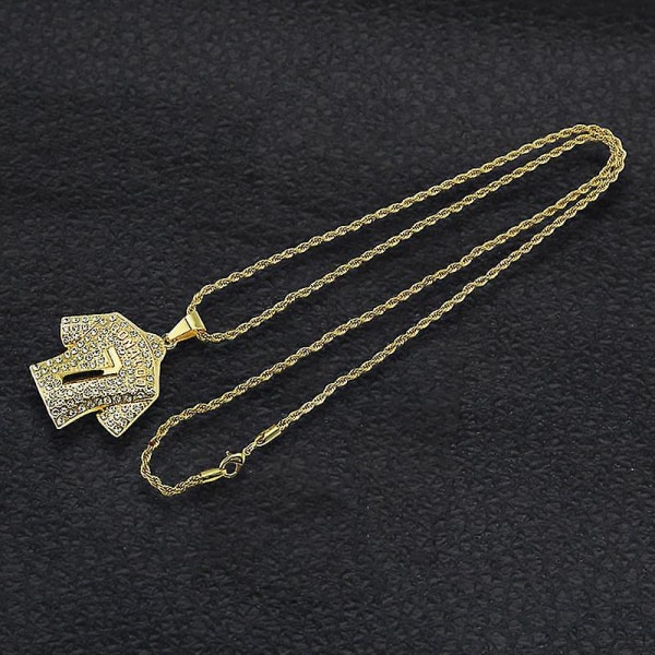 Jerseyhalsband för män, Hip Hop Ronaldo nr 7 Jerseyhalsband nummer 7 Fotbollströja hänge halsband herr