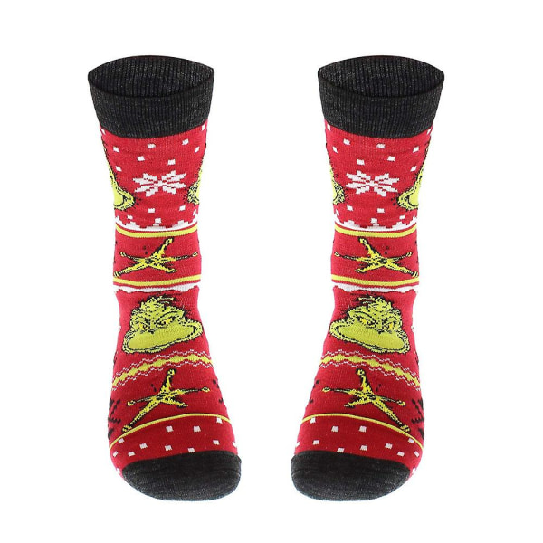 Christmas The Grinch Green Mid-calf Sokker Unisex Menn Dame Casual Sokker Julegave E