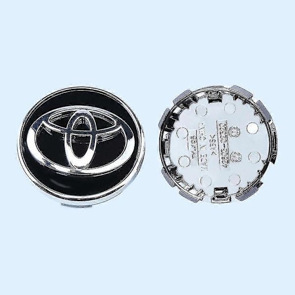 Toyota 4 62mm Hjul Center Nav Kapsel Til Logo Badge Sort