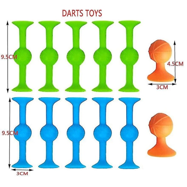 Pop Dart Game Sucker Dart Sett Innendørs Utendørs Stress9stk)