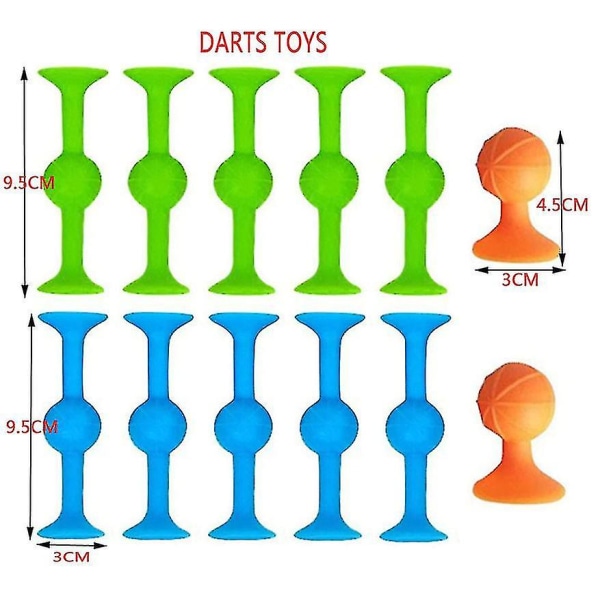 Pop Dart Spil Sucker Dart Sæt Indendørs Udendørs Stress 9 stk.)