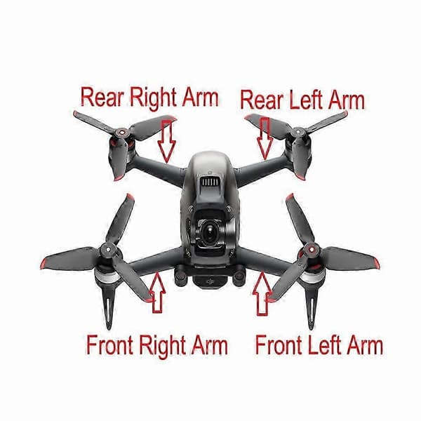 För DJI FPV Drönare Arm Delar Ersättningsreservdel, Spec: Vänster Bak Not Specified