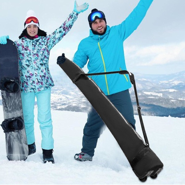 Snowboardtaske til rejser - Snowboardtaske med hjul og 360° fuldt polstret beskyttelse - Foldbar snowboardudstyr passer til board, bindinger, støvler, jakke
