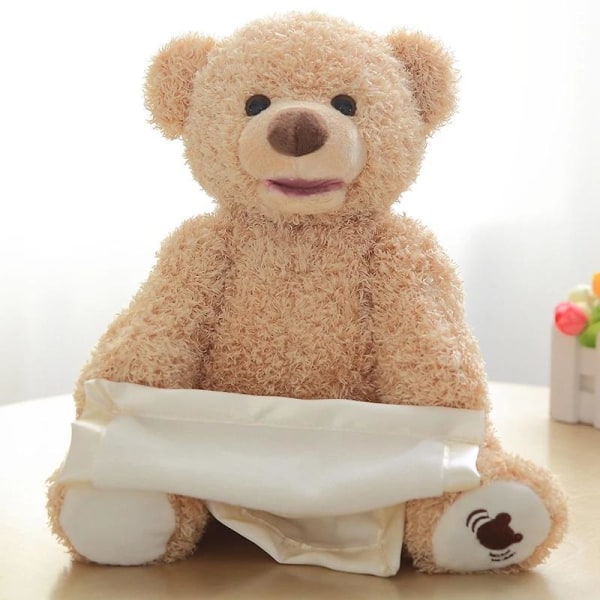 Tittut Nalle / Peek-a-boo Nallebjörn - 30 cm - Pratar ruskea