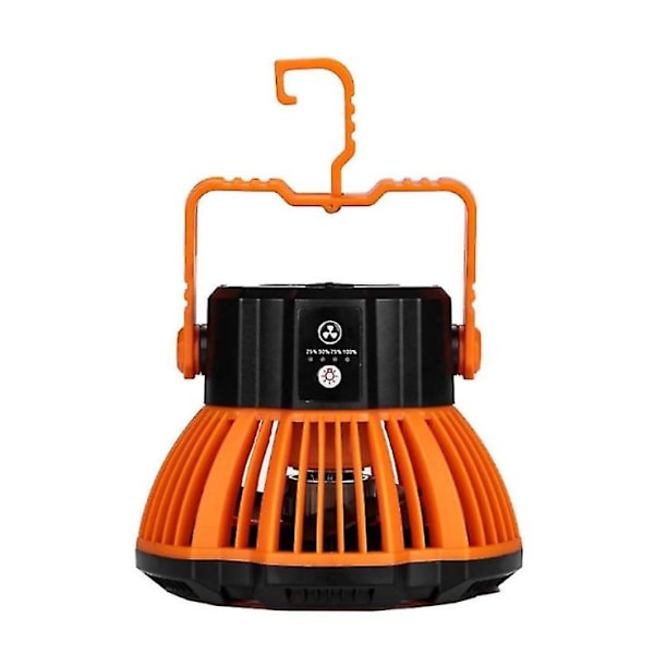 Husbladbar Campingvifte med LED-lampe, Timer og Fjernkontroll - Takvifte for telt