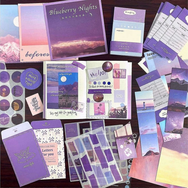348 st Vintage Scrapbook Kit, Scrapbooking Supplies Kit, Junk Journal Supplies Kit Med A6 Grid Ej