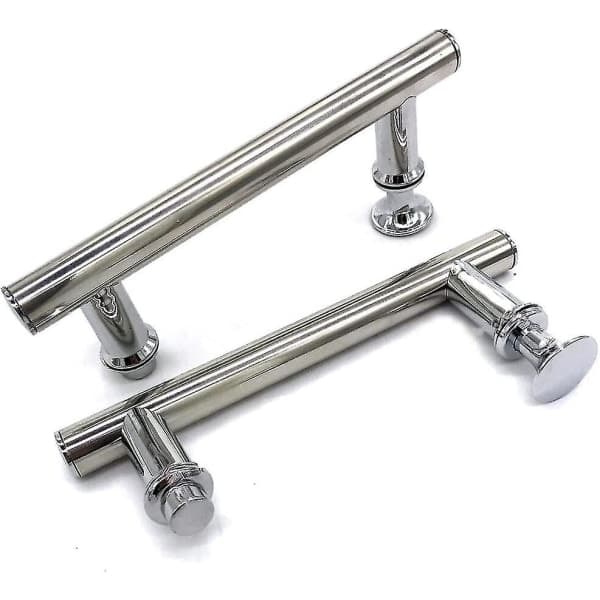 2 st 145 mm (14,5 cm) Krom ABS duschdörrhandtag, hål till hål