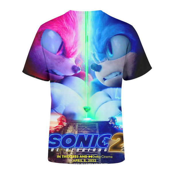 Barn Pojkar Sonic 3d Print T-shirts Kortärmade Barn Casual Summer Tees Toppar C 7-8 Years