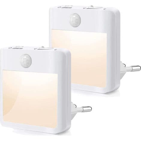 To plug-in LED nattlys, varmhvitt lys 3500K