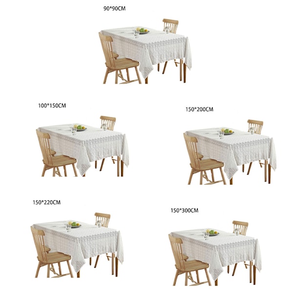Virkad spetsduk i fransk landsbygdsstil - elegant val 150*300CM