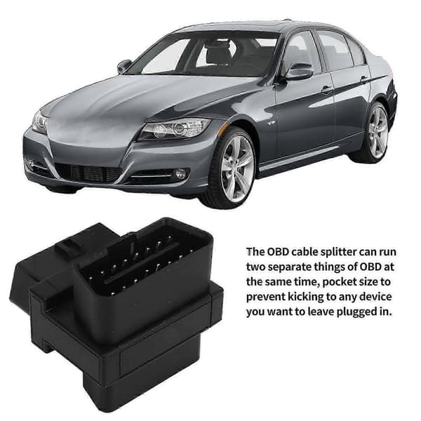 16-benet han til 2 hun OBD2-adapter med Plug and Play diagnostisk splitterstik til køretøjsforlænger