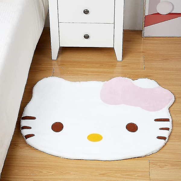 My Melody Matta Super Mjuk Söt Cartoon Kittie Sovrumsmattor Mjuka Barn Områdesmattor Kawaii Matta Dubbelsidig Fuzzyfilt E