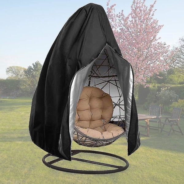 Patio Egg Stoltrekk med glidelås, Slitesterk Large Wicker Egg Swing Stoltrekk, Vanntett Heavy Duty Værbestandig Utendørs Stoltrekk, Vindtett