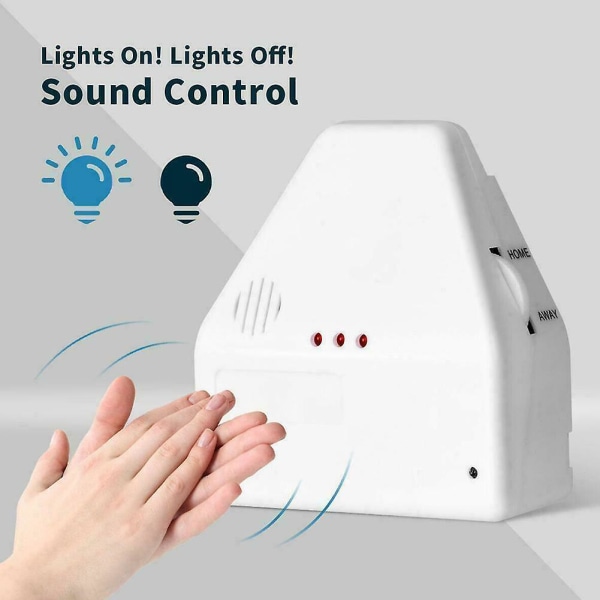 Clap On/off Ljus Trådlös Väggströmbrytare Ljudaktiverad Sensor Belysning X3n9
